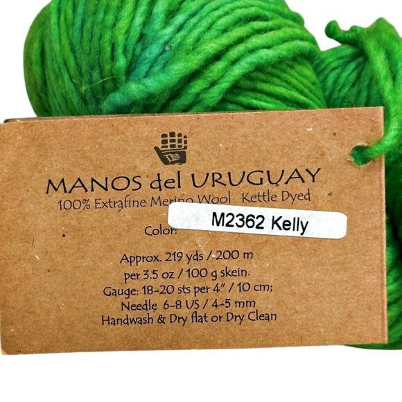 Manos del Uruguay Maxima Extra Fine Merino Yarn Kelly Green 219 Yards 3.5 Oz - Picture 4 of 4